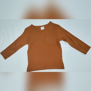 Starting Out Boys Color:Leather Long Sleeve Shirt Size:18M